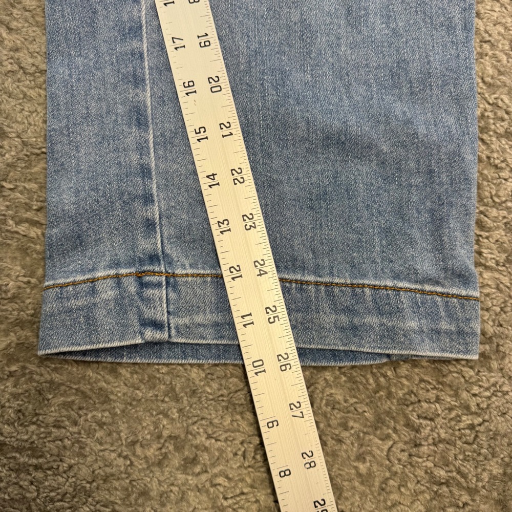 OAT New York Cloud Luxe Denim Wide Leg Elastic Waist Pants Light Wash Size 2 26 - Picture 8 of 10